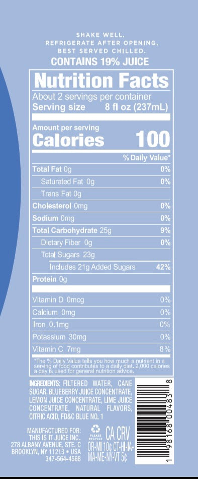 BLUEBERRY LEMON LIME (CASE OF 12)