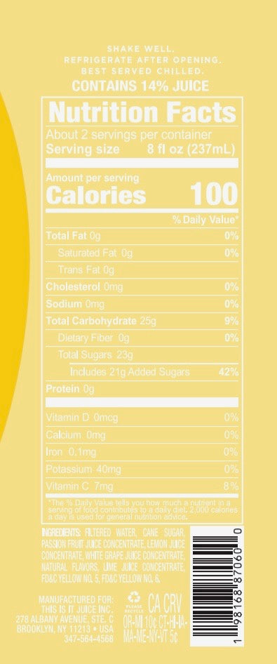 PASSION FRUIT LEMON LIME (CASE OF 12)