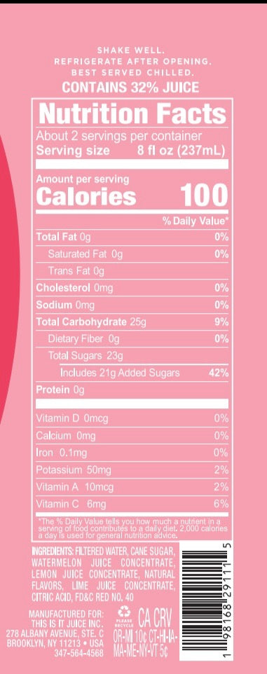 WATERMELON LEMON LIME (CASE OF 12)